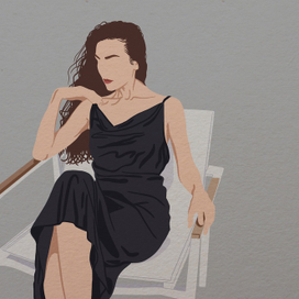 В черном платье