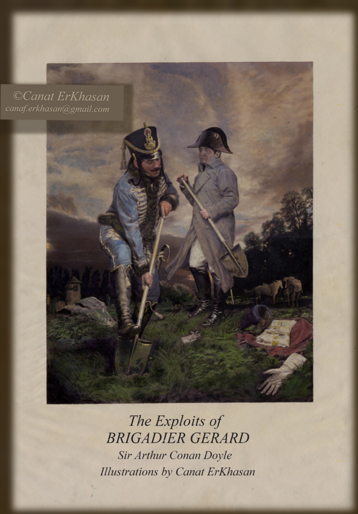Иллюстрация к книге "Подвиги бригадира Жерара" Артур Конан Дойл.