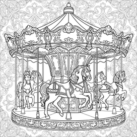 Карусель. Раскраска