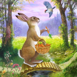 Зимний лес в знойный день