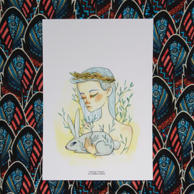 муза с кроликом