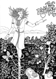 "Дева"- иллюстрация к календарю "Знаки Зодиака"