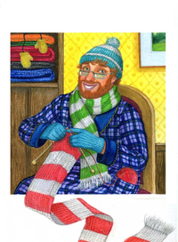 "Папа умеет вязать".