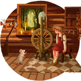 Иллюстрации к сказке "Гуси-лебеди" (7/10)