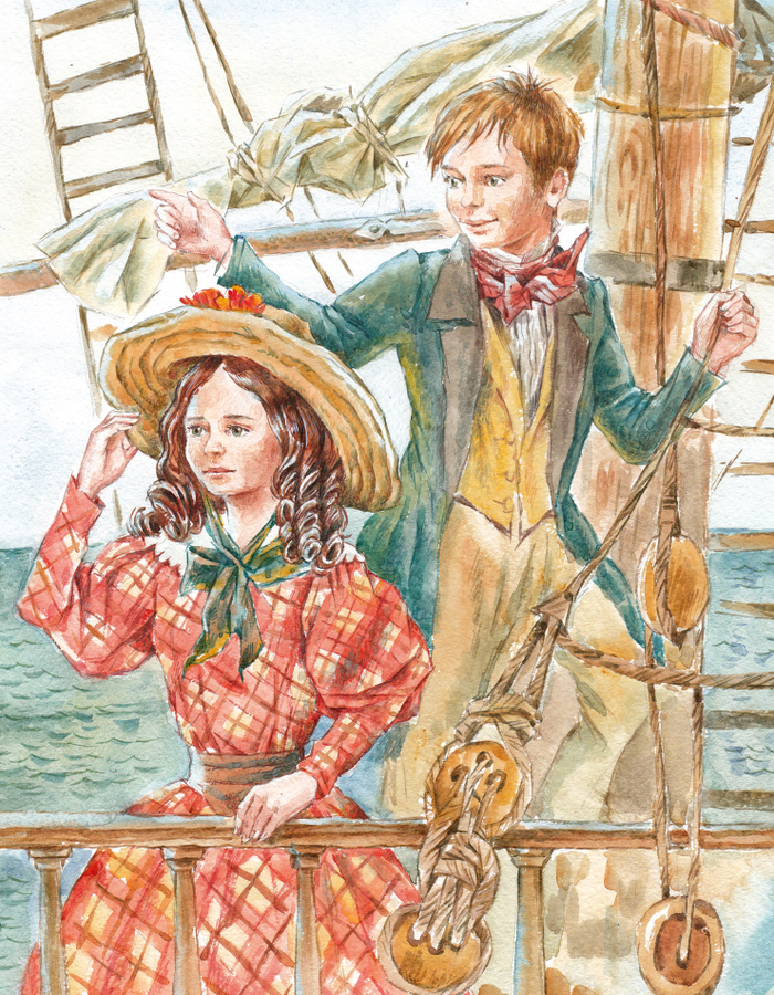 Дети капитана Гранта. Иллюстрация на обложку.