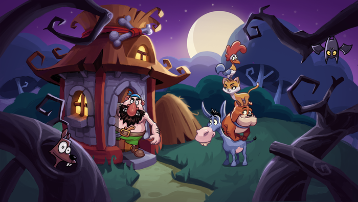 Графика для интерактивной книги Die Bremer Stadtmusikanten   