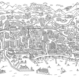 Сочи. Раскраска 101х69