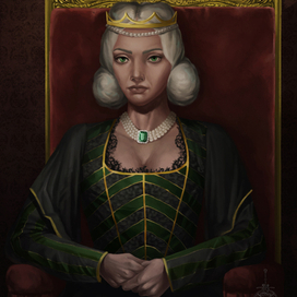 Дама в красном кресле