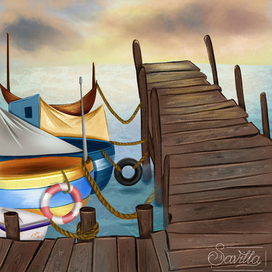 Морской порт - карточка для настольной игры