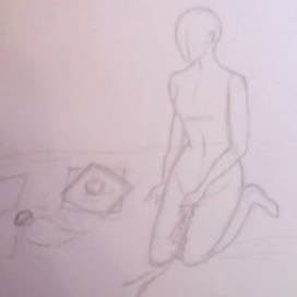 набросок девушки