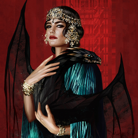 The lady with the dragon