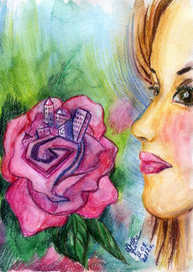 Она баюкала в ладонях ночь....