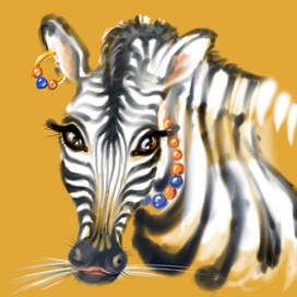 Модница зебра. К стихотворению