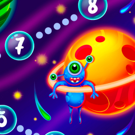 Дизайн игры "Space monsters" Match-3