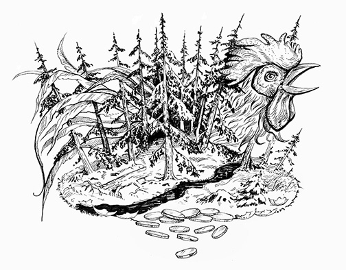 Заставка для сказки "Дикий кур"