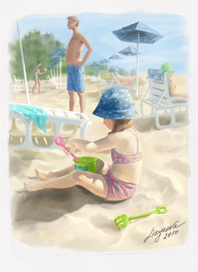 Девочка на пляже