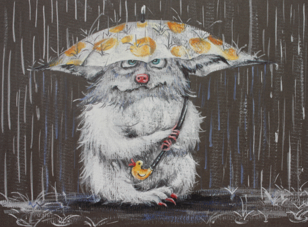 "чудище под дождём"