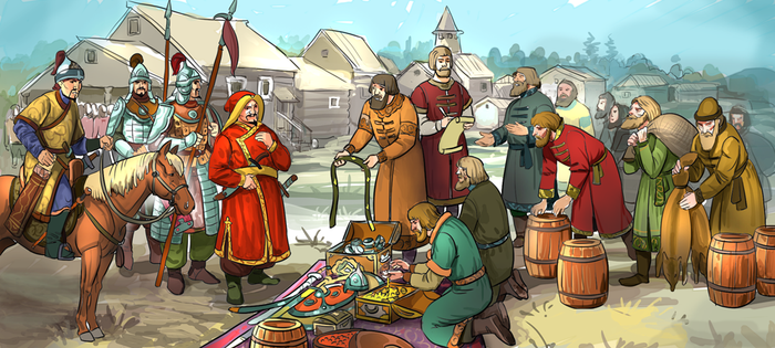 Русские князья везут в Золотую Орду дары