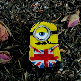 Деревянная брошь Миньон