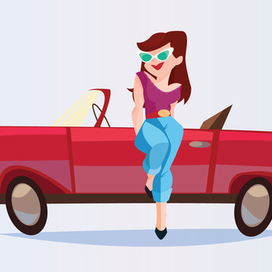 Девушка и машина