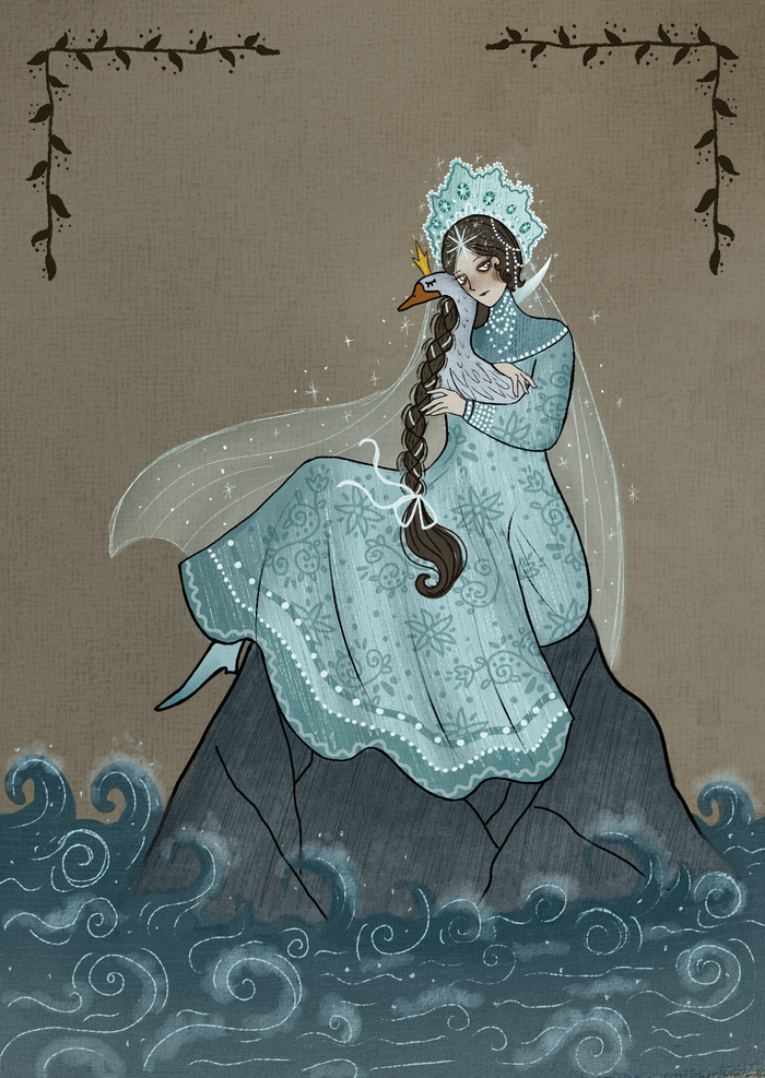 Иллюстрация "Царевна-Лебедь"