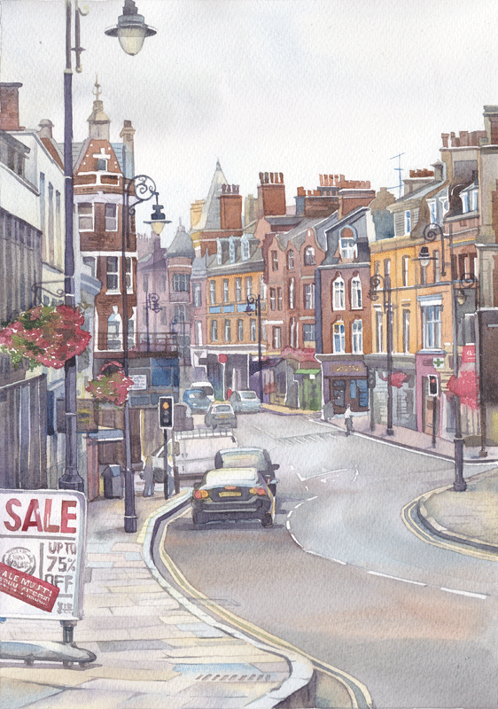 Серия городских пейзажей "Путешествуем по Европе"