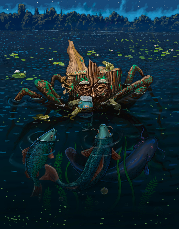 Пенёк спасает мышку Аришку.