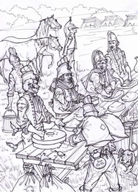 Французский лагерь на р. Чернишня, октябрь 1812-го г. Мукомолы