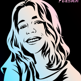 Векторный эскиз портрет для флип флопа