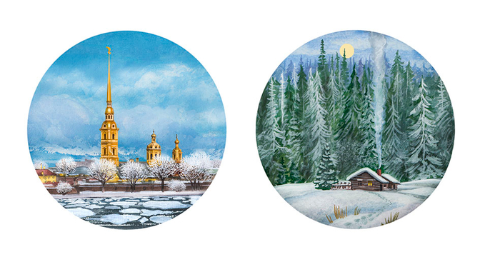 Л. Чарская, "Сибирочка", два шмуцтитула. 