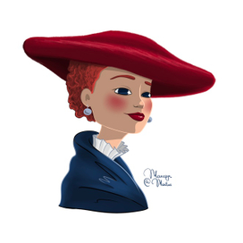 Женщина в красной шляпе