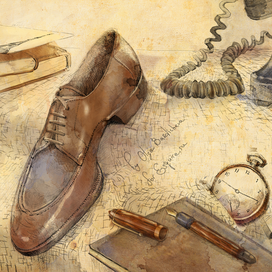 3/5 иллюстрация к статье о мужской обуви для Esquire.ru