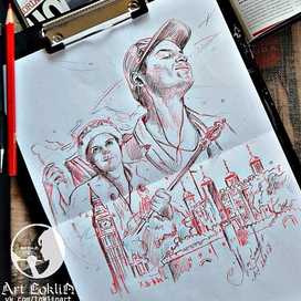 Иллюстрация по сериалу "Шерлок / Джим Мориарти" 