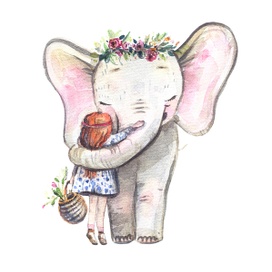 Слон и девочка