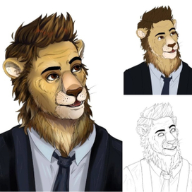 Фурри портрет Роберт Дауни-младший