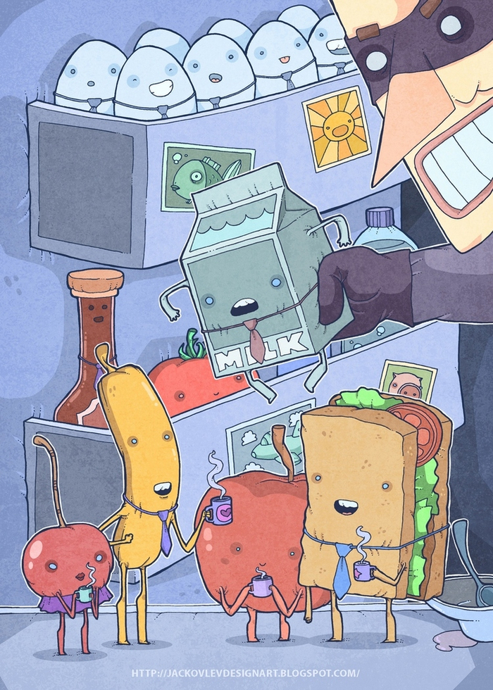 В холодильнике