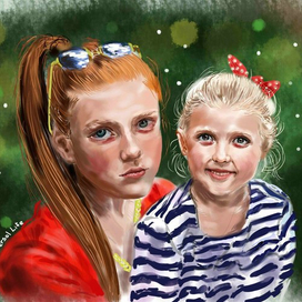 Две девочки.