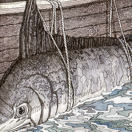 Иллюстрация к повести Э.Хемингуэя "Старик и море"