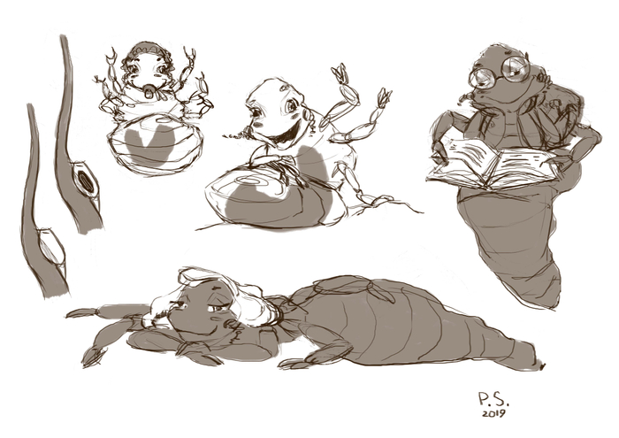 sketch "Lice life cycle"(2019y)