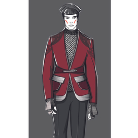 Мужской костюм (источник вдохновения - рыцарские доспехи)