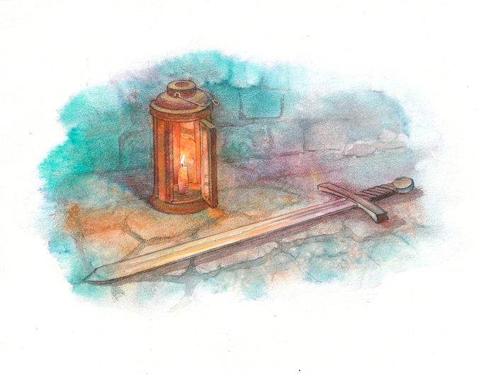 Иллюстрация к роману М. Твена "Янки при дворе короля Артура"