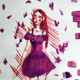 Девушка-сирень