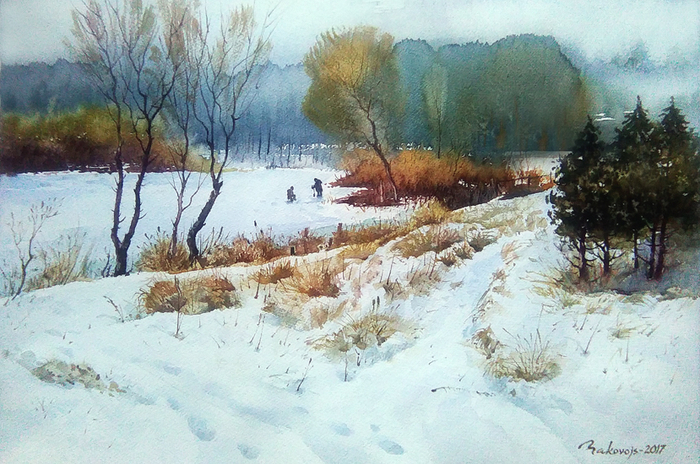 ,,Зимняя рыбалка на р.Десне,,