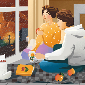 Чай в осенний вечер