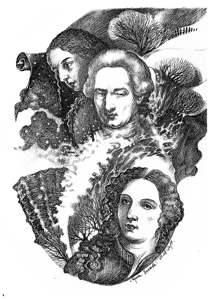 Красные розы Казановы. Sacred and Profane Love. Иллюстрация.