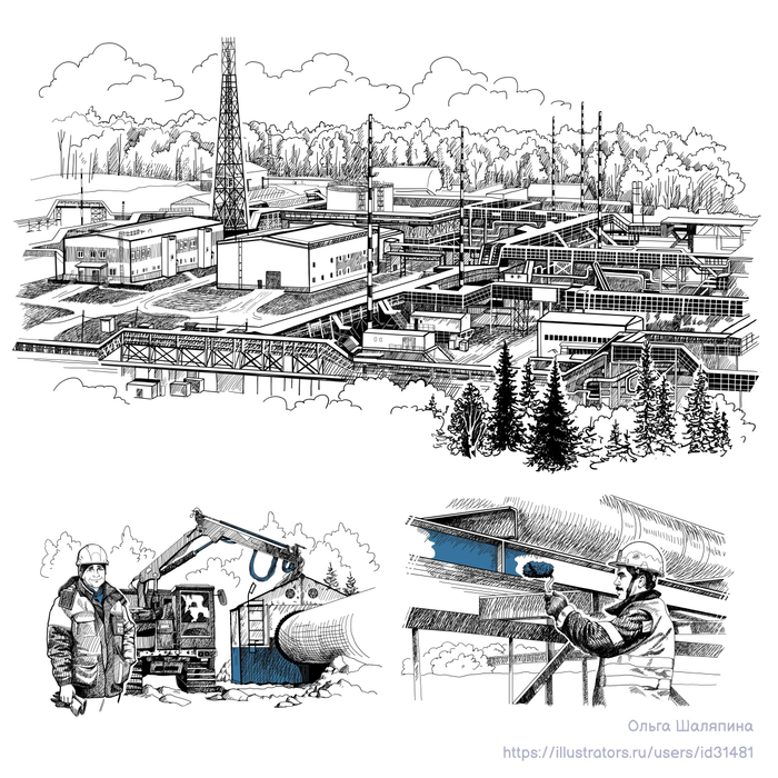 Иллюстрации для календаря компании ЛГСС