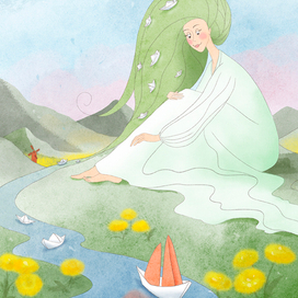 "Весна" - Серия открыток Времена года