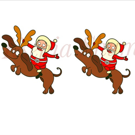 Санта на таксе