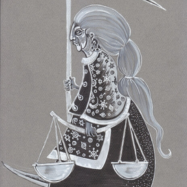 Милая старушка с косой