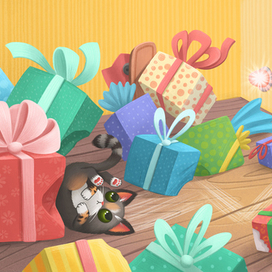 Иллюстрация для книги "Mushka and the Naughty List"